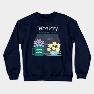February Birth Flowers Crewneck Sweatshirt